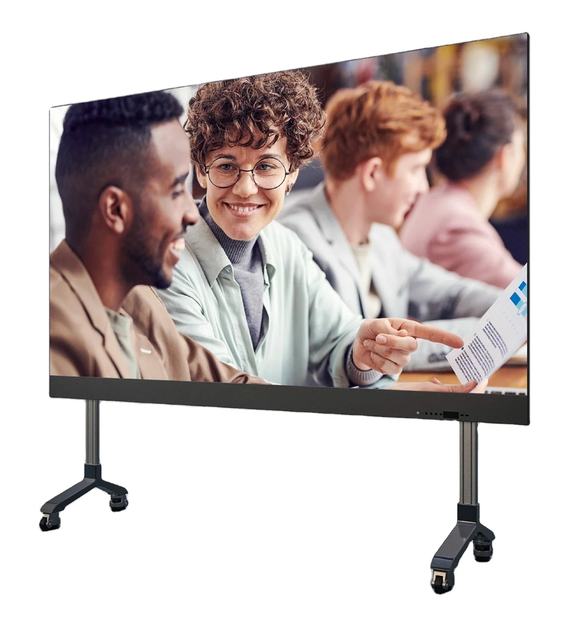 

Smart LED TV display in meeting room movable led TV screen for conference