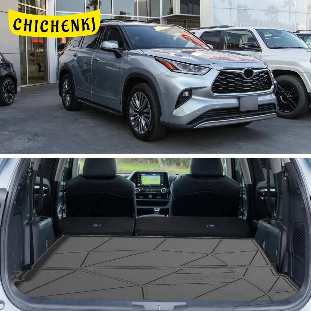 

For Toyota Highlander 2020-2022 Cargo Liner All-Weather TPE Non-slip Trunk Mats Waterproof Boot Tray Trunk Carpet