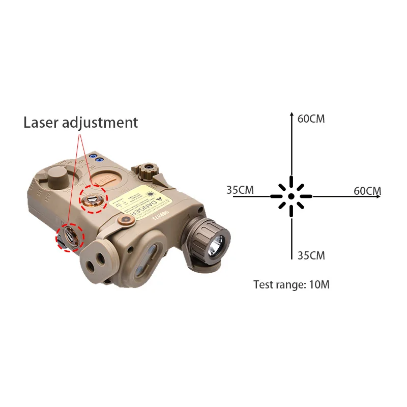 Тактический страйкбол LA5C PEQ-15 Красный Зеленый Синий Версия Индикатор Точечный