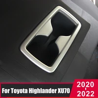 for toyota highlander kluger xu70 2020 2021 2022 car seat back row water cup holder cover frame panel trim sticker accessories