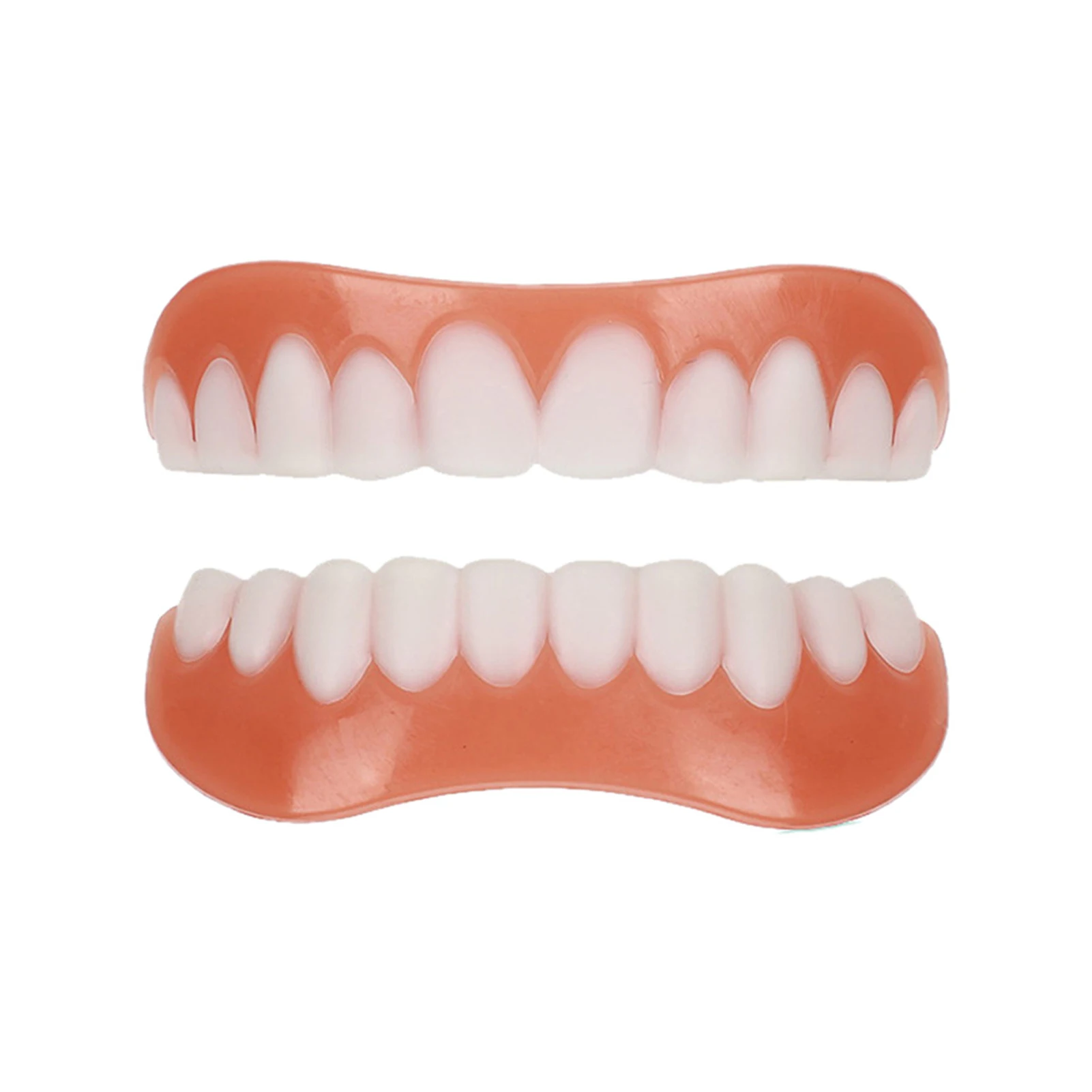 

2 шт./компл. взрослый защитный поддельный зуб удобный моющийся верхний нижний натуральный затеняющий силиконовый временный шпон косметичес...