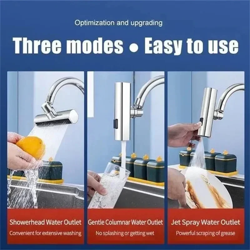 3-скоростной многофункциональный водопадный смеситель для раковины и