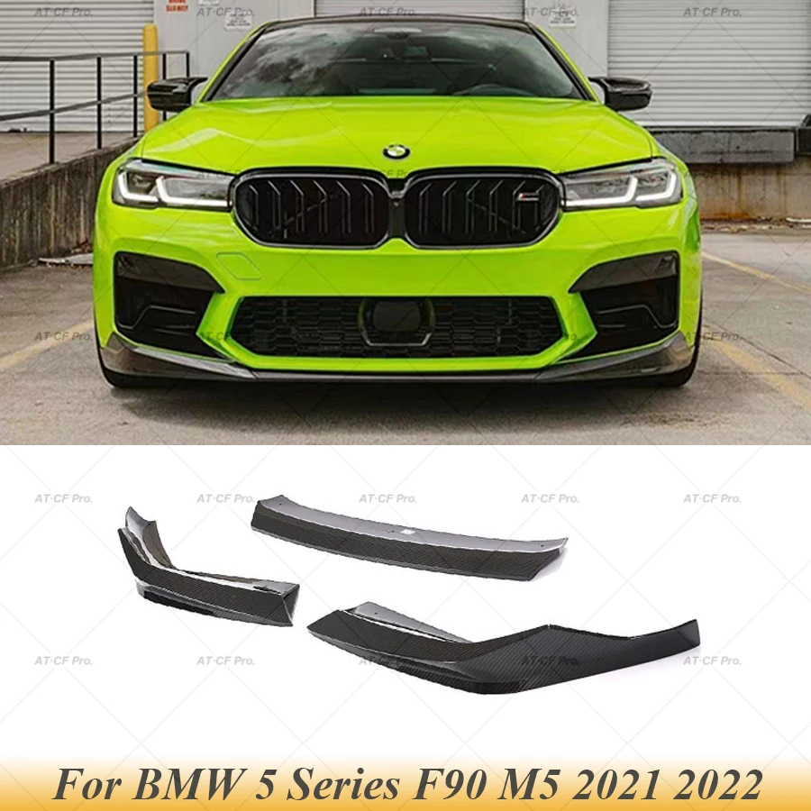 

F90 M5 Real Carbon Fiber Front Bumper Lip Splitter Body Kit Guard Protection For BMW 5 Series F90 M5 2021 2022