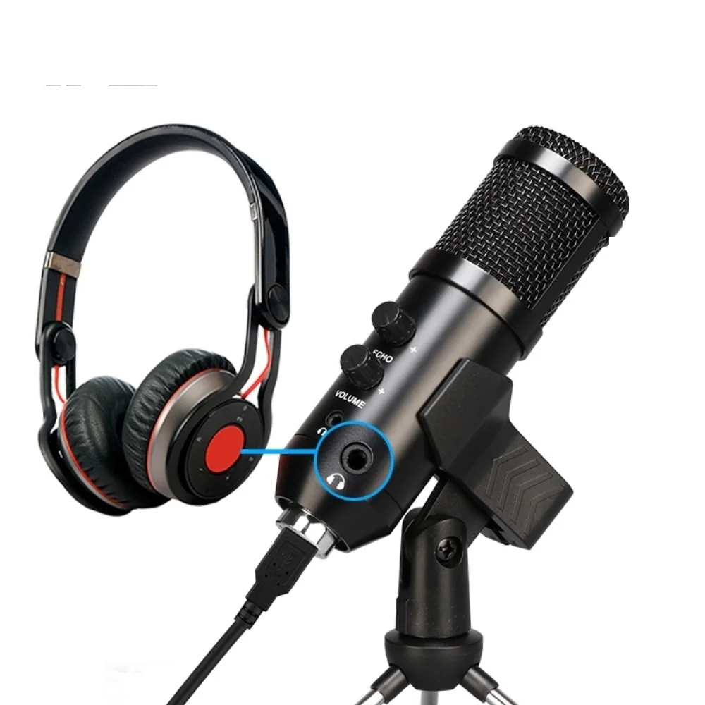 

USB Microphone Podcast Condenser Microphone Professional PC Streaming Uni-directional Mics Kit for Game Recording YouTube Sale