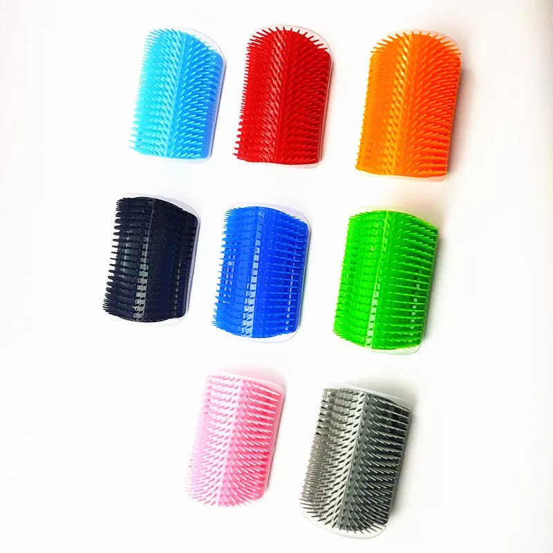 

2022New Pet Cats Brush Corner Cat Massage Self Groomer Comb Brush With Catnip Cat Comb Products