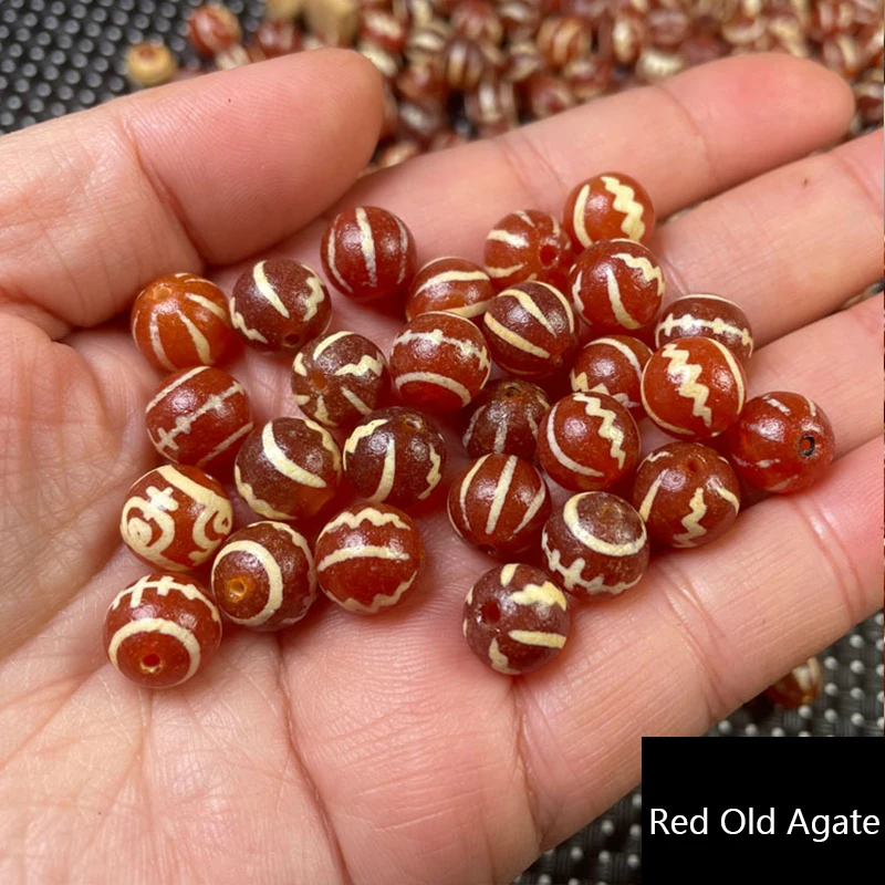 

10 мм/4 шт., Круглые тибетские бусины Dzi для украшений