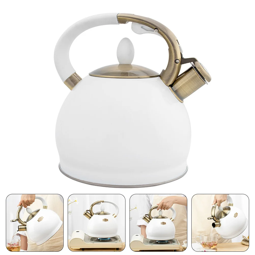 

Kettle Teapot Tea Whistling Enamel Pot Whistle Steel Boiled Japanese Boiling Loud Stovetop Insulated Metal Water Stainless