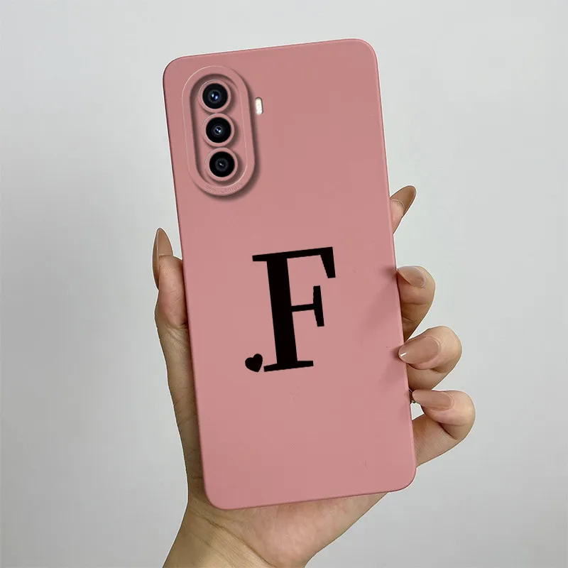 For Huawei Nova Y70 Plus 4G 2022 Cute Initial Lens Protective Shockproof Phone Case Y 70 MGA-LX9 Soft Silicone
