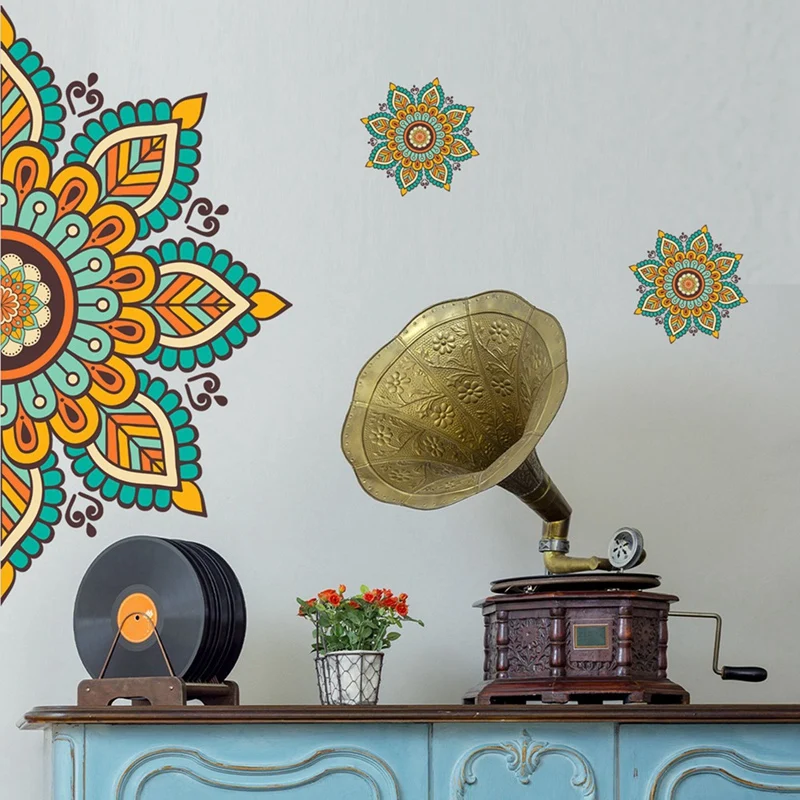 Мандала стикер стены обои самоклеящийся фон украшения подходит для гостиной |