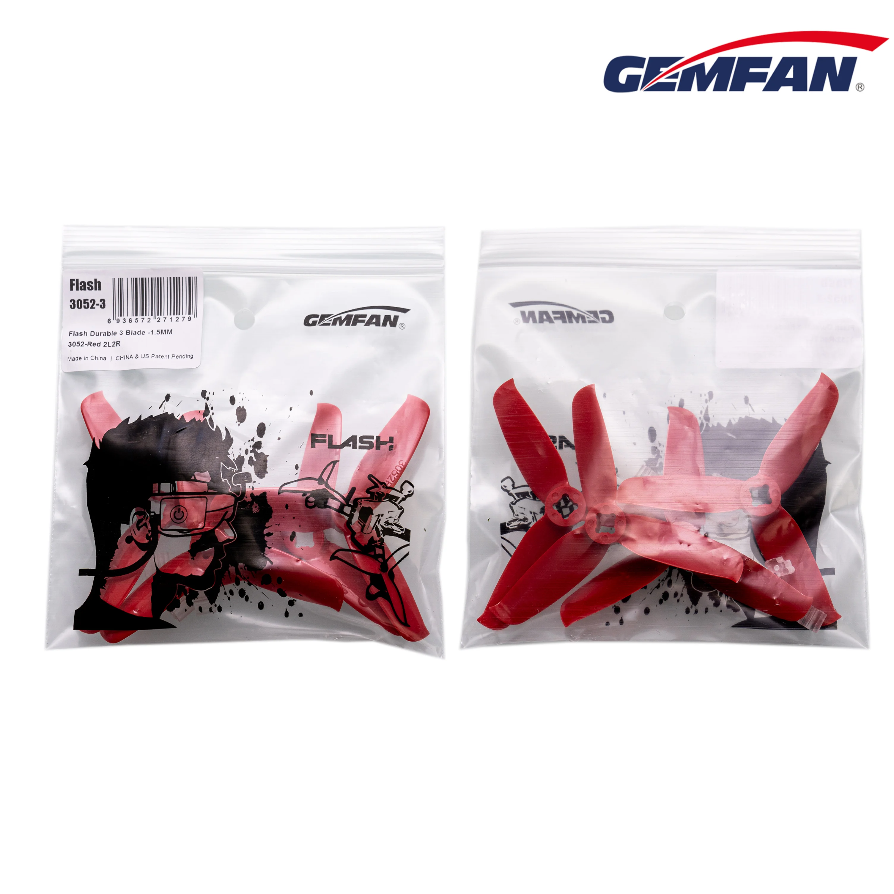 12 пар (12CW + 12CCW) Gemfan Flash 2. 0 3X5.2X3 3-лопастный Пропеллер для ПК M5 T-Mount 3052 мм для FPV Freestyle 3-дюймовые детали для Дронов DIY (art.: 7b1db44de) - 7b1db44de