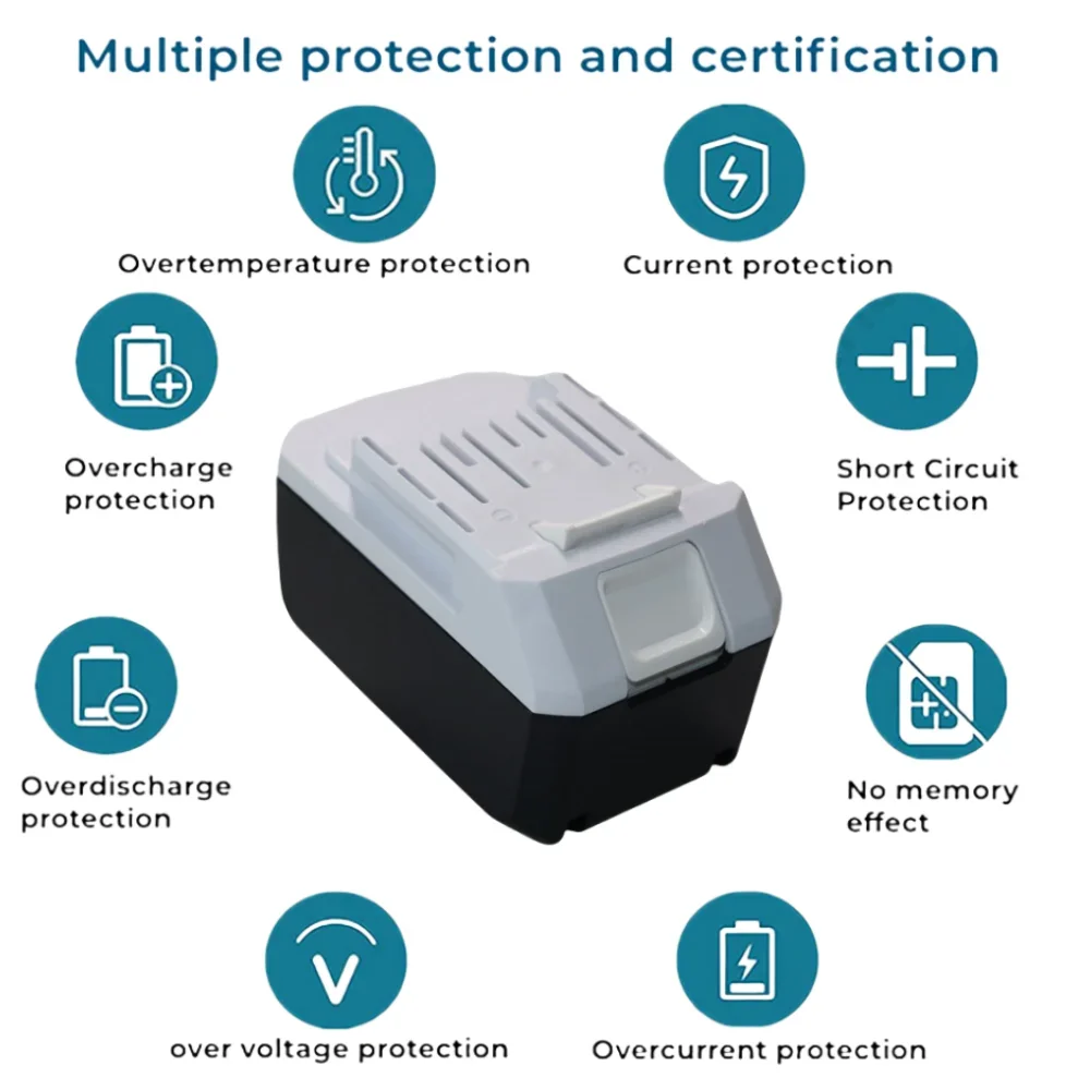 Для литий-ионного аккумулятора Makita 18 В 8000 мАч совместимого электроинструмента