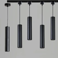 cylinder led track pendant lights long tube lamps 5w kitchen dining room shop bar decor cord rail ceiling hanging lamp spotlight