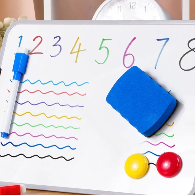 Магнитная маленькая белая доска мини-белая формата А4 30x21 см двухсторонняя Прямая