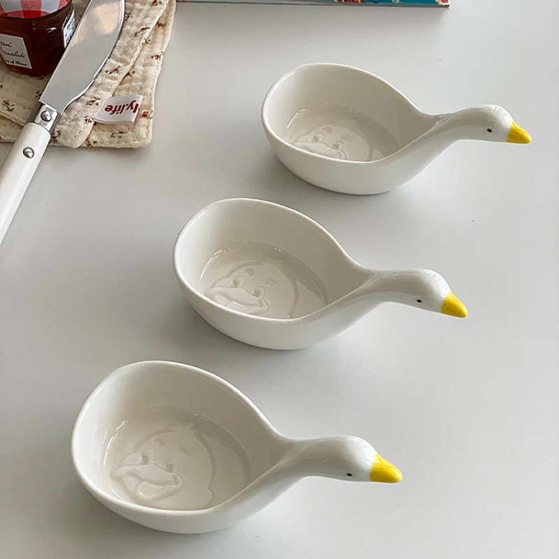 

Cute duckling duck ceramic dipping sauce dish three-dimensional cartoon sauce tomato sauce vinegar dish