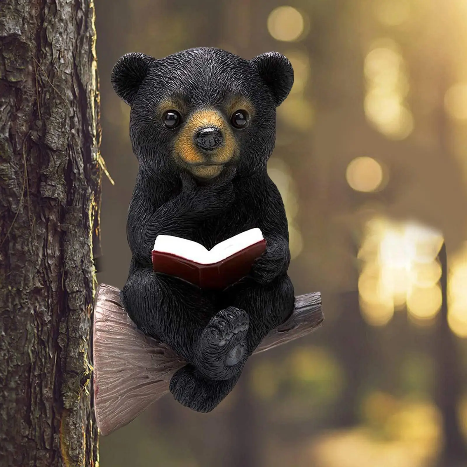 

Садовый черный медведь Декор сцены реквизит Солнечная лампа для новоселья двор Walkway