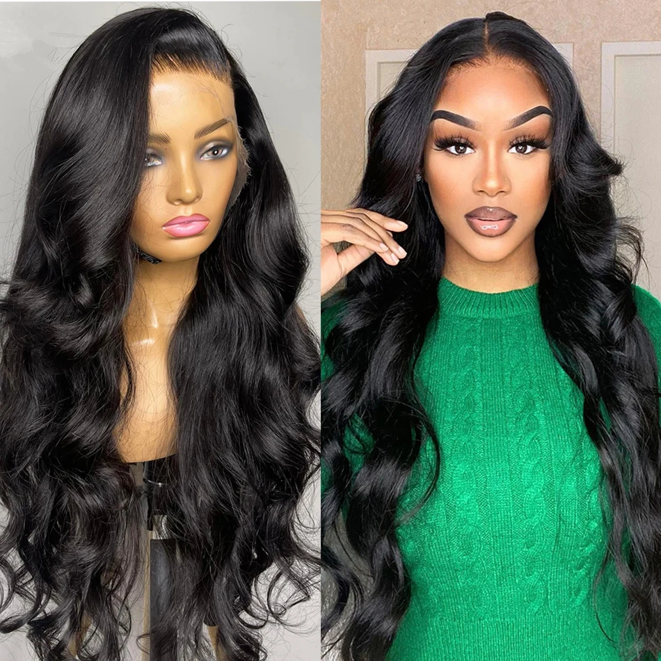 

13x4 HD Transparent Lace Front Human Hair Wig PrePlucked 360 Lace Frontal Wigs Brazilian Body Wave Lace Front Wig Remy Hair Wigs