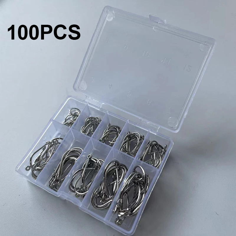 Набор рыболовных крючков из высокоуглеродистой стали 100 шт. рыболовные крючки с