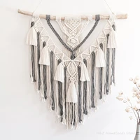 hand woven color macrame wall hanging ornament bohemian craft decoration gorgeous tapestry for home bedroom 55 65cm