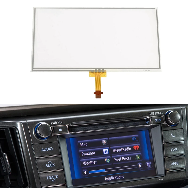 

6.1 Inch Contact Screen Panel Glass Digitizer for TOYOTA Corolla Camry RAV4 Prius C 2014-2016 Radio Navigation 6.1inch