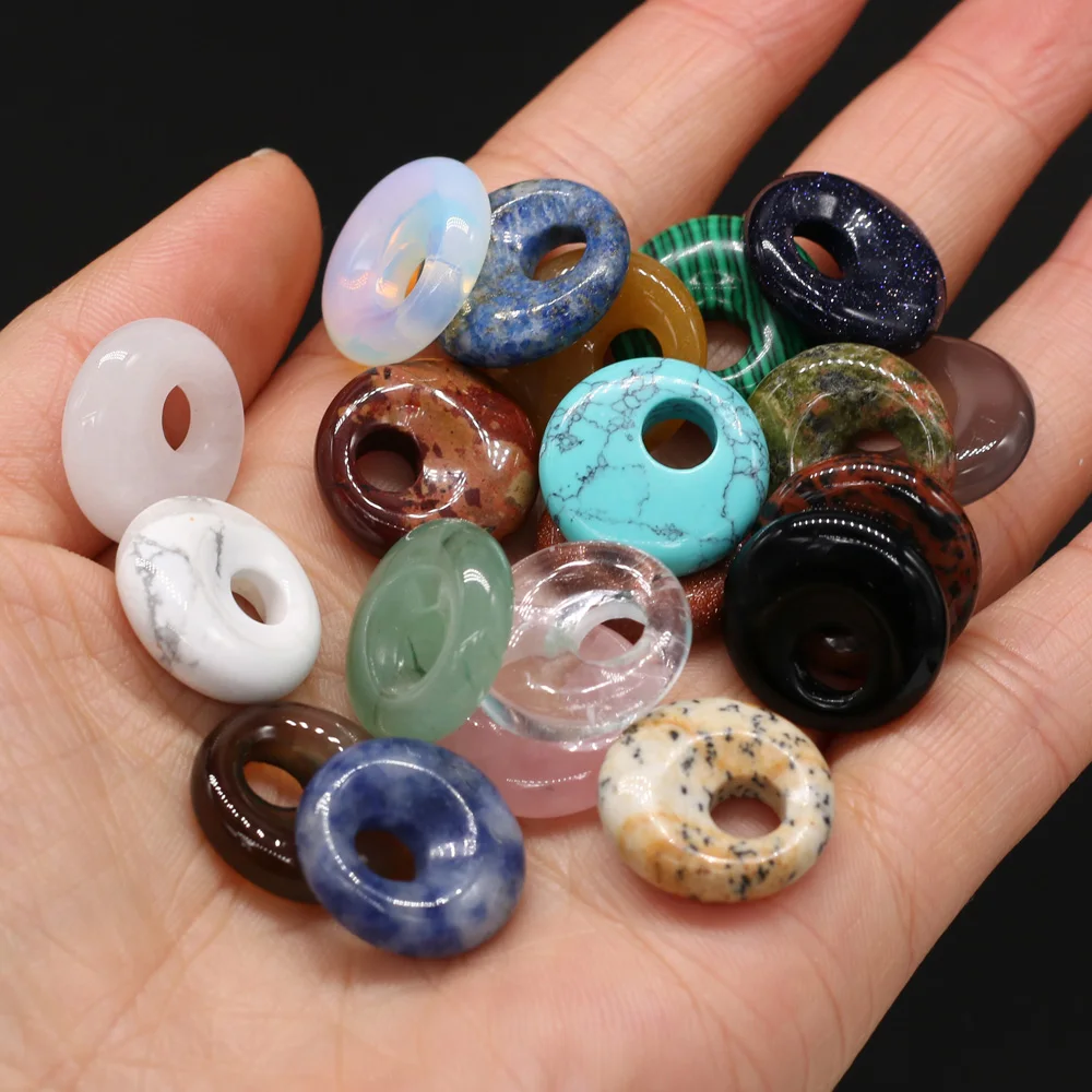

Natural Stones Pendant Turquoises Small Round Hole Exquisite Loose Beaded for Jewelry Making DIY Bracelet Necklaces Accessories
