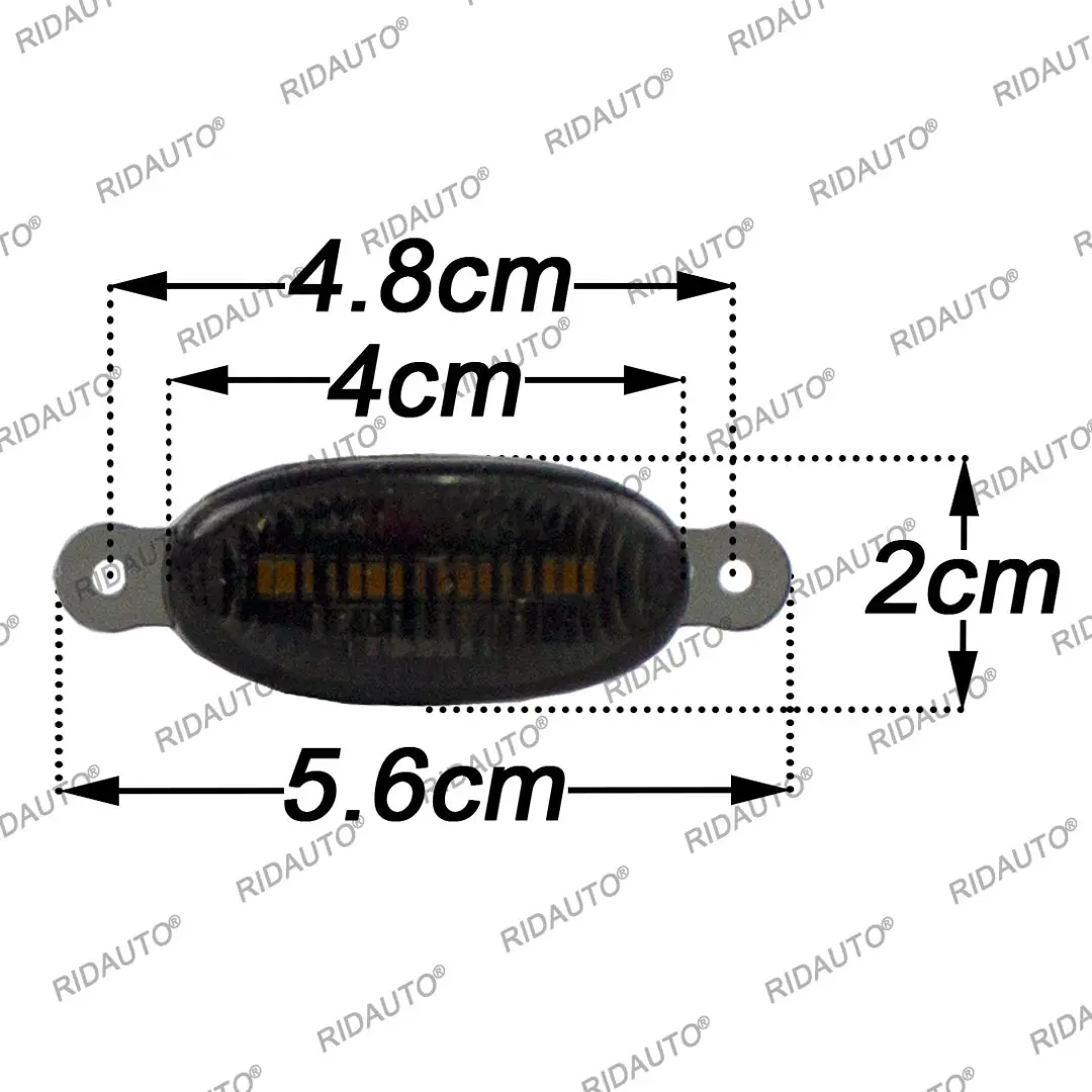Дымчатый желтый объектив Янтарно-белый светодиодный светильник Передняя