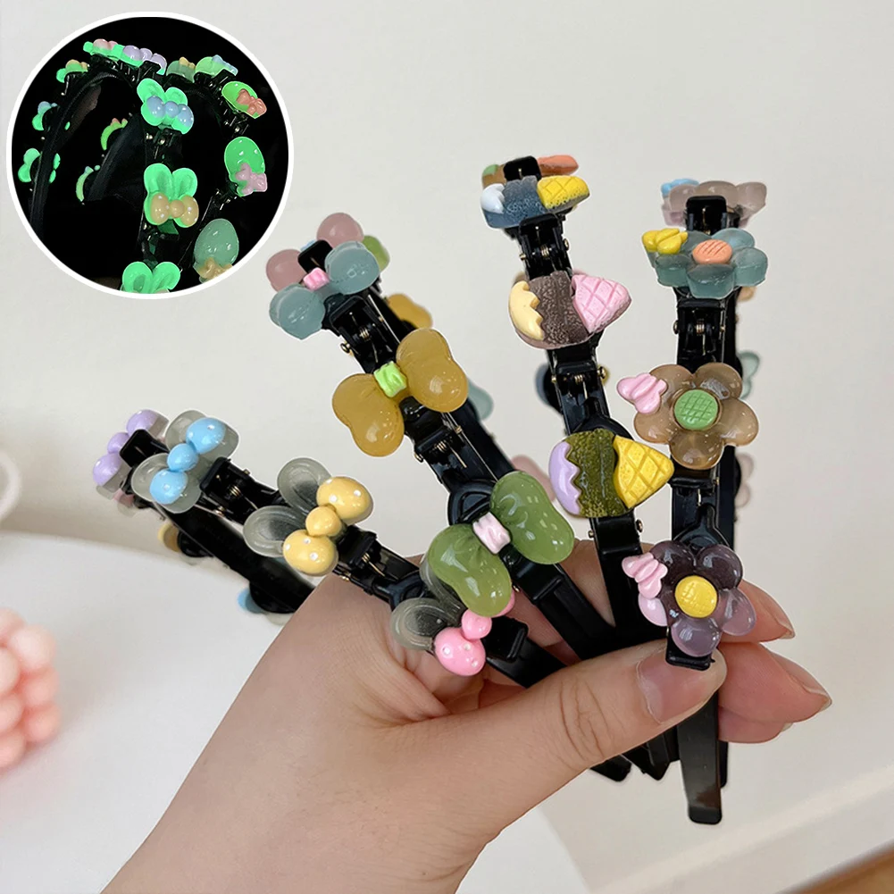 

Luminous Braided Hairbands Clips For Girls Glow at Night Hair Hoop Headwear Hair Bands for Women Hair Accessories
