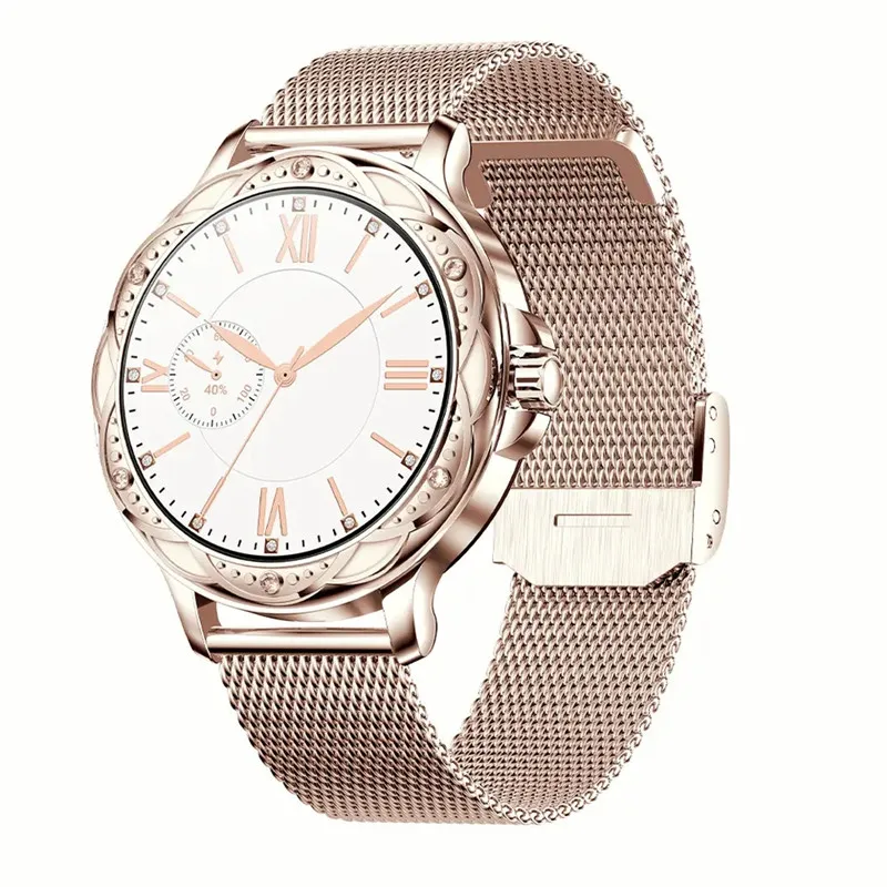 

Smart Watch CF12 Women 1.2inch Fashion Smartwatch Fitness Sports BT Call Music Control Blood Pressure Oxygen Ladies Wristwatch