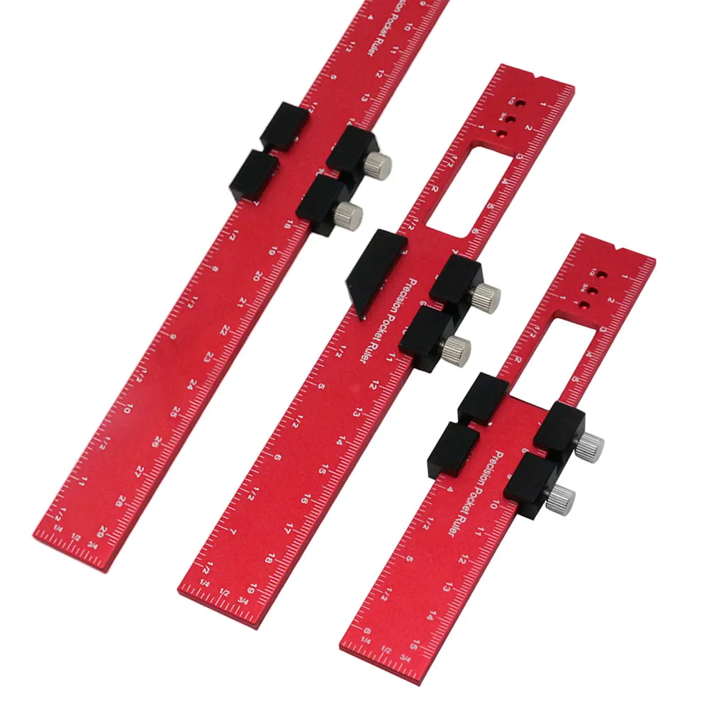 

Stops Metric Ruler With Tool Ruler T-type Pocket T-track Slide Slide Woodworking And Precision Square Rule Inch Scribing Layout