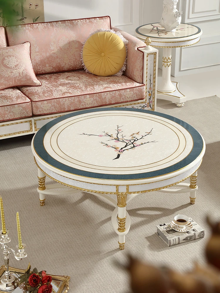 Диван из ткани во французском стиле рококо сочетание кремового цвета резьба по