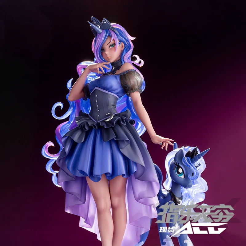

Authentic Sv297 Beautiful Girl Statue Rainbow Pony Little Marbury Luna Moon Princess Hand-made Decorative Ornaments Miniso Guess