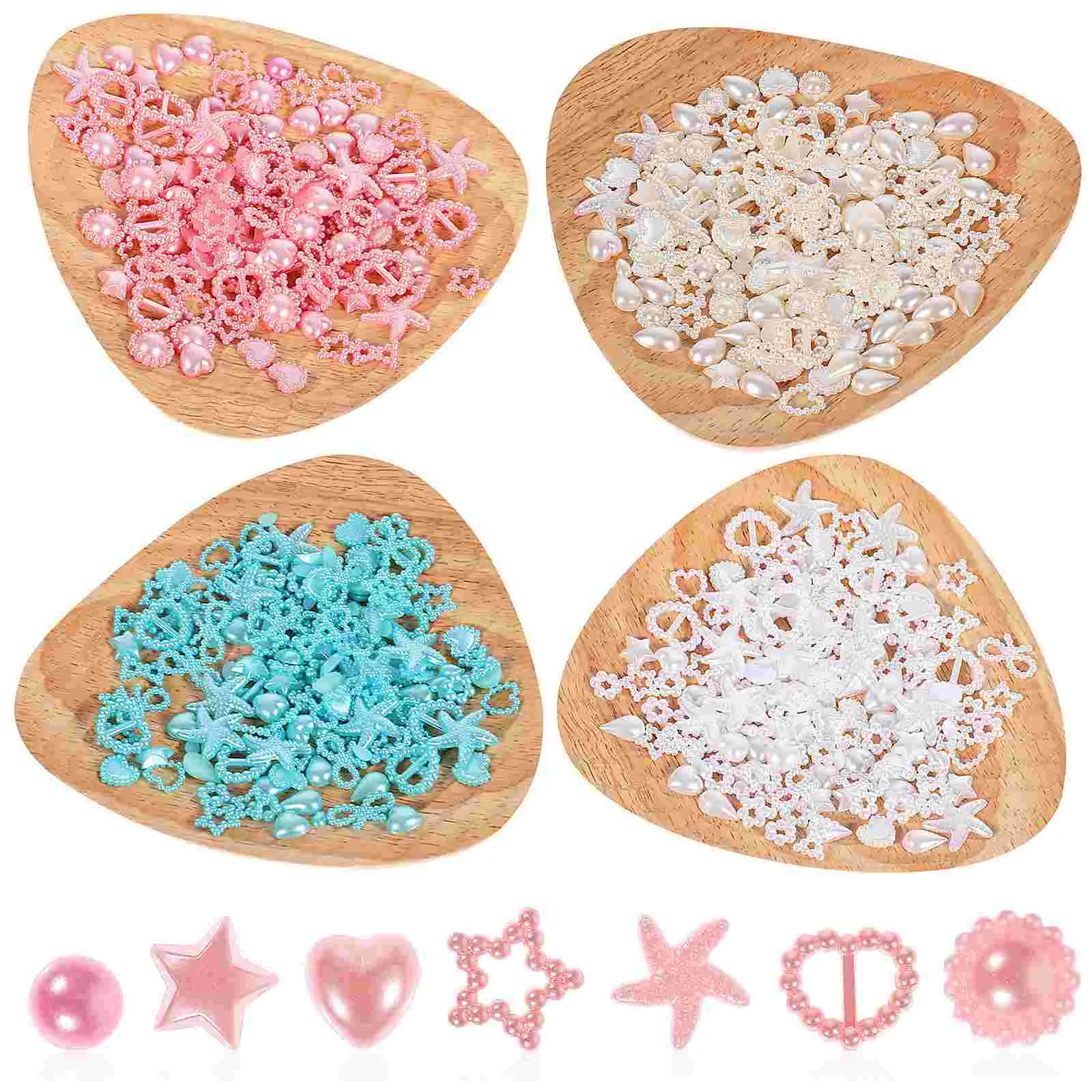 4 Bags Handmade Jewelry Mixed Styles Mini Bowationationation Material Embellishments DIY Crafts Accessories