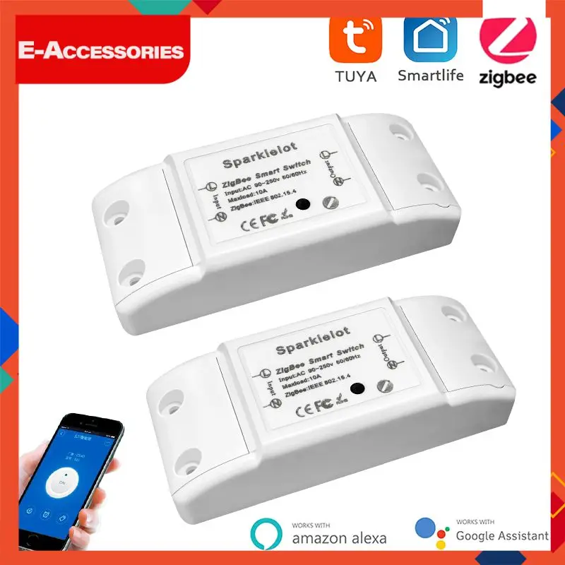 

2/4/6PCS Remote Control Smart Light Switch Moudle 10a Work With Alexa Google Home Universal Breaker Zigbee3.0 Timer