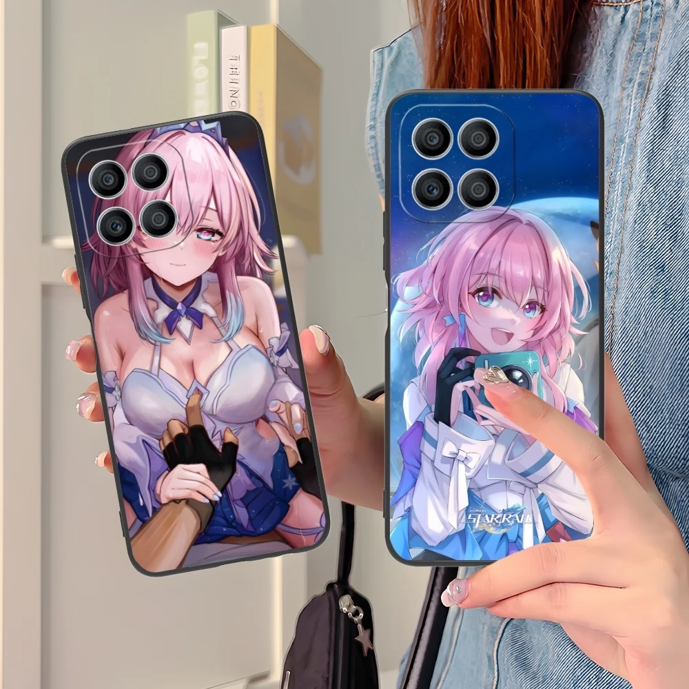 Honkai Star Rail March 7th Mobile Phone Case for Huawei Honor 90 80 70 60 50 30 20 10 9 8 7 Pro S SE Lite 5G Black Cover Shell