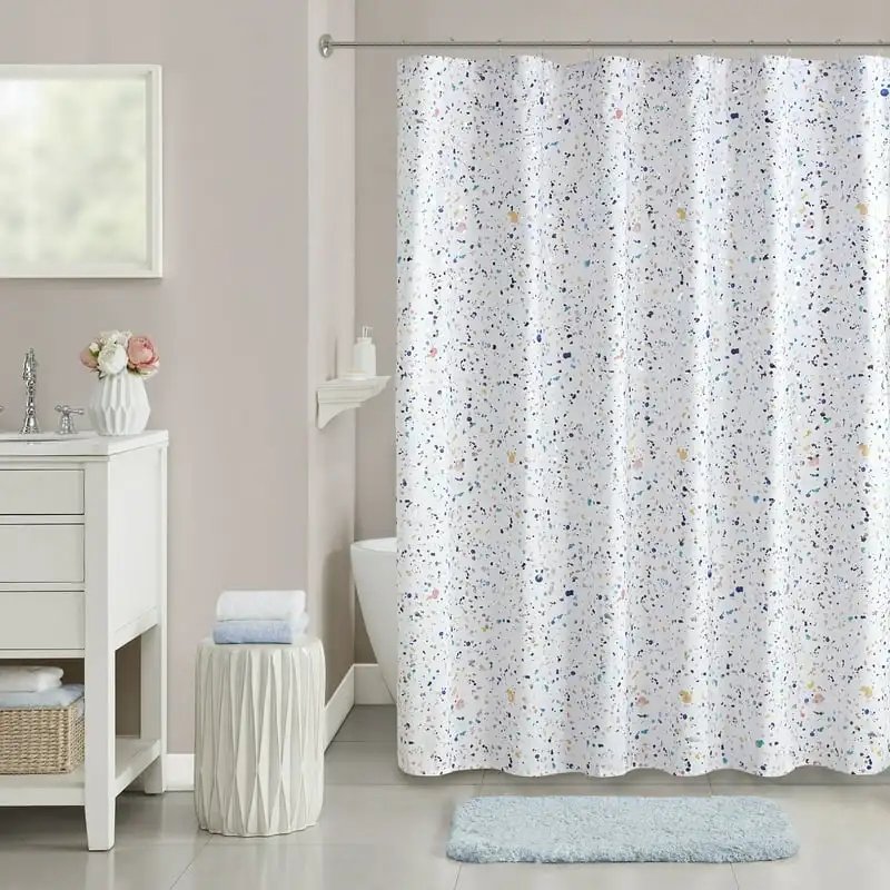 

Shower Curtain, 72x72, Printed Geometric Microfiber, Unlined, Multicolor Cortina para baño Restroom curtains set Crip gang Cort