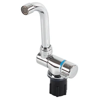 Cold and Hot Water Rotatable Folding Faucet RV Caravan Motorhome Boat Kitchen Faucet