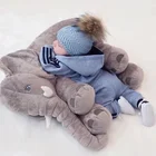 Мягкая детская набивная подушка в виде слона 4060 см, Мультяшные плюшевые детские игрушки большого размера, Подушка для сна на спине, милые искусственные подарки