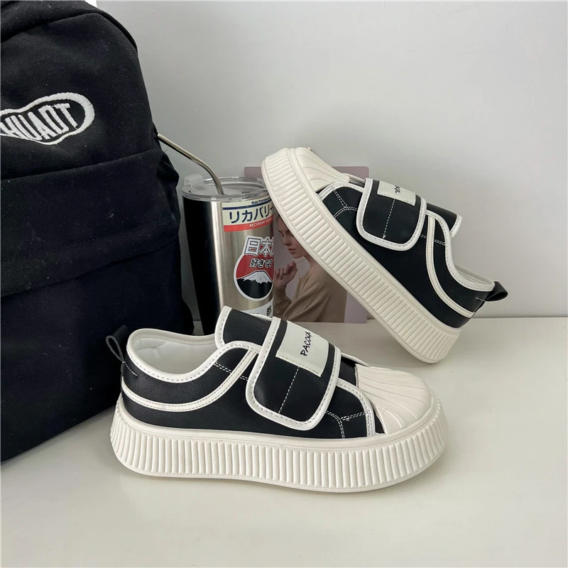 Womens Sneakers Summer Shoes Platform Roses 2023 Thick Sole Fashion Casual Rubber Solid Hook & Loop Canvas Fabric Flock Leisure