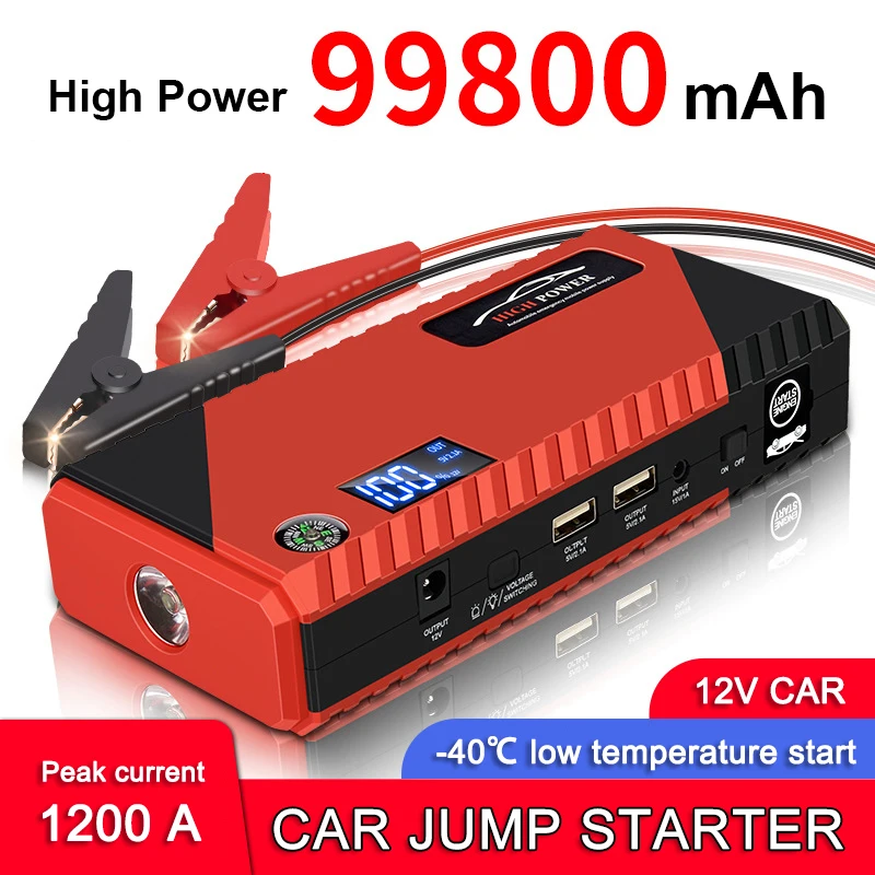 

Портативный Автомобильный аварийный стартер 99800 мАч Внешний аккумулятор многофункциональное зарядное устройство для аккумулятора пусковое устройство для автомобилей 12 в л