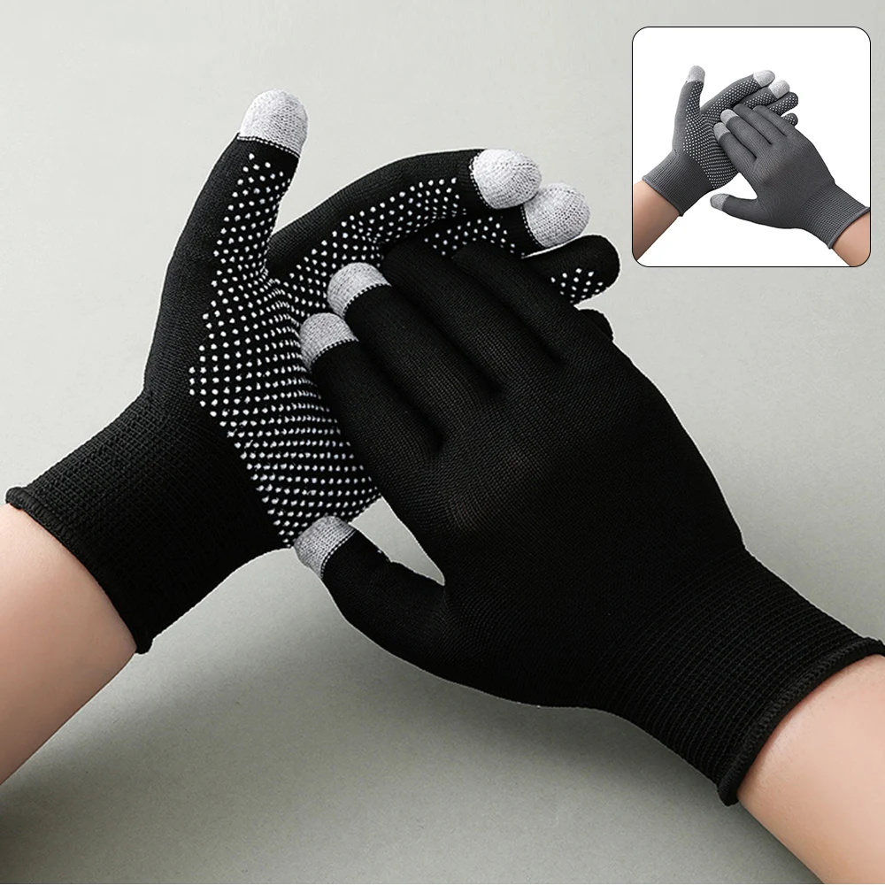 

Thin Adhesive Gloves Anti-slip Cycling Sport Mittens Lightweight Thin Breathable Nylon Gloves Full Finger Gloves Reusable 1pair