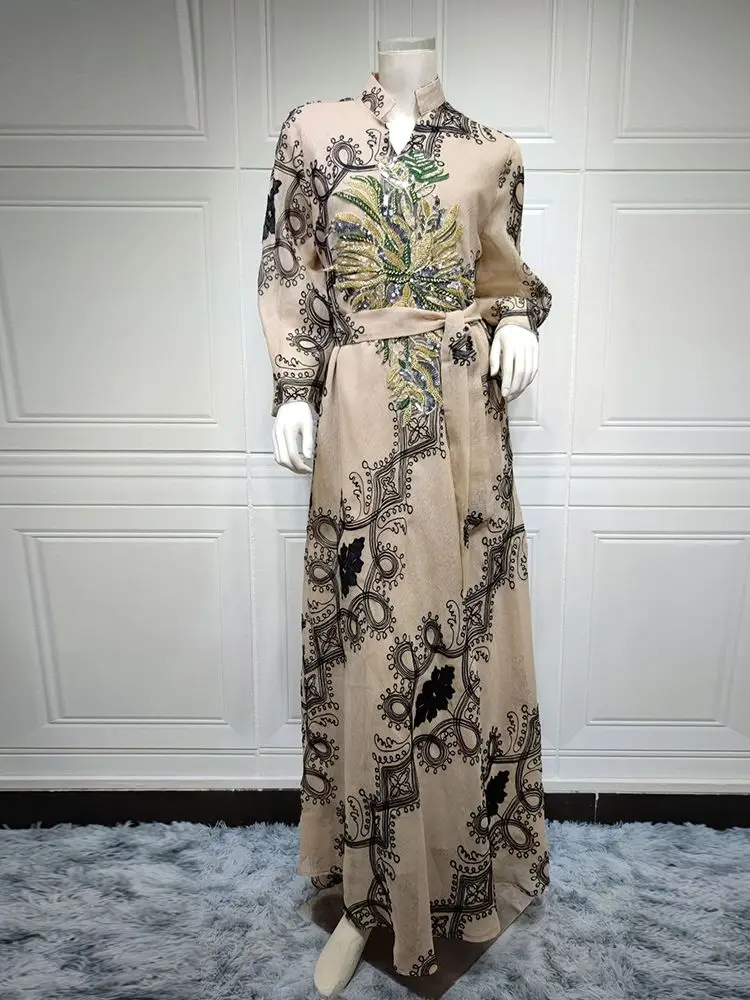 Eid Mubarak Ramadan Kaftan African Dresses For Women Plus Size Abaya Dubai Turkey Islam Muslim Dress Caftan Robe Longue Femme