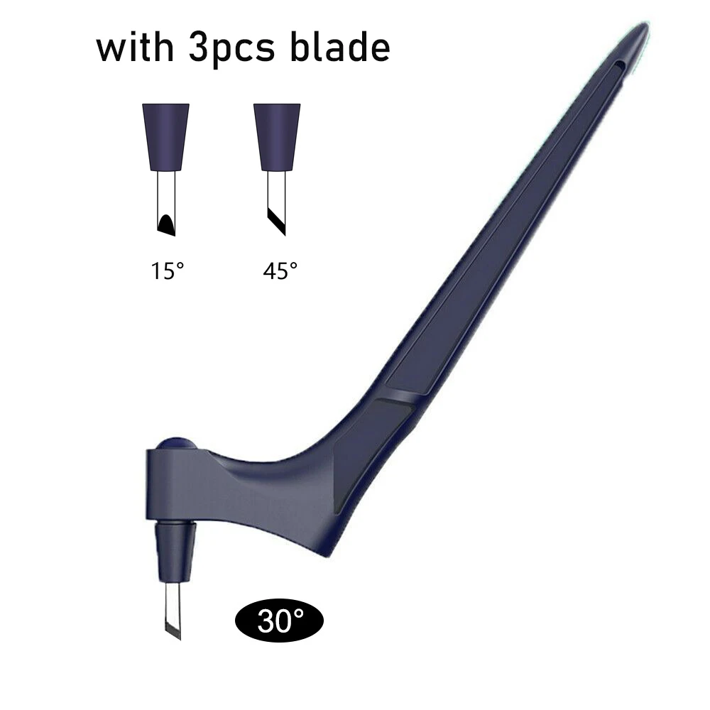 

Craft Cutting Pen Tools 360 Degree Rotating Blade 3 Heads Stainless Steel Blade DIY Durable Portable Art Carving Cutter Knife