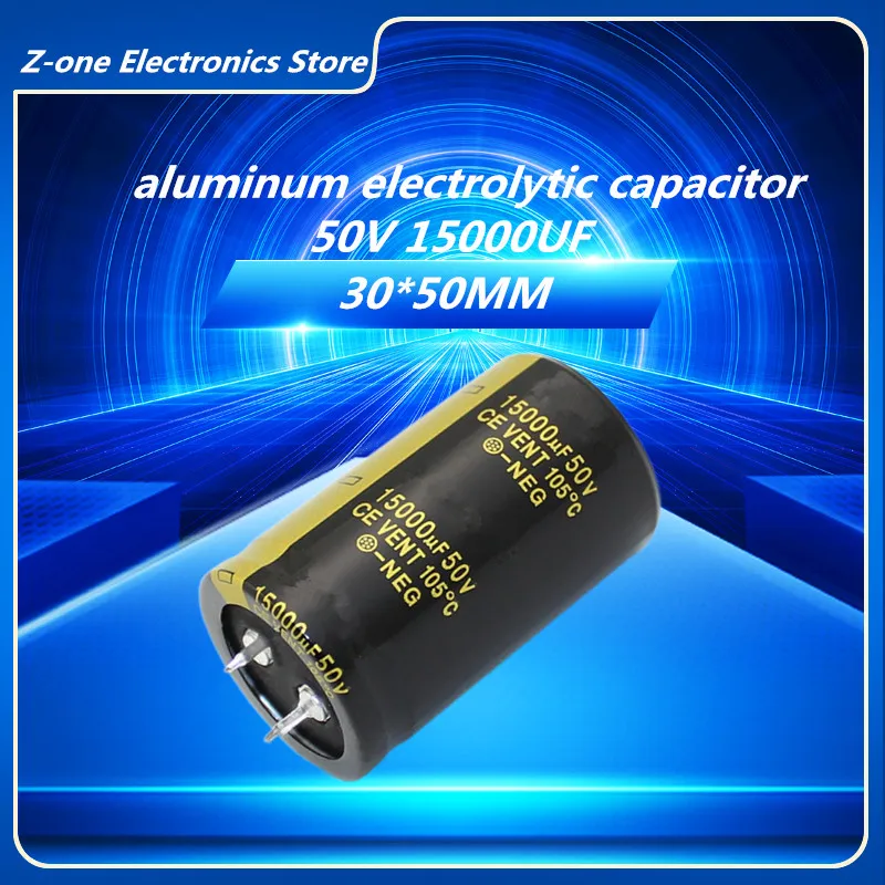 2-5pcs 50V15000UF 50V 15000UF 30X50MM High quality Aluminum Electrolytic Capacitor High Frequency Low Impedance