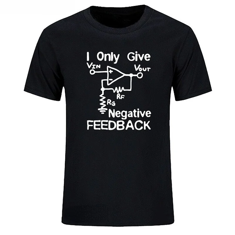 

I Give Negative Feedback Computer Engineer T Shirt Novelty Funny Graphic Tshirts Men Casual Short-sleev Tees Roupas Masculinas