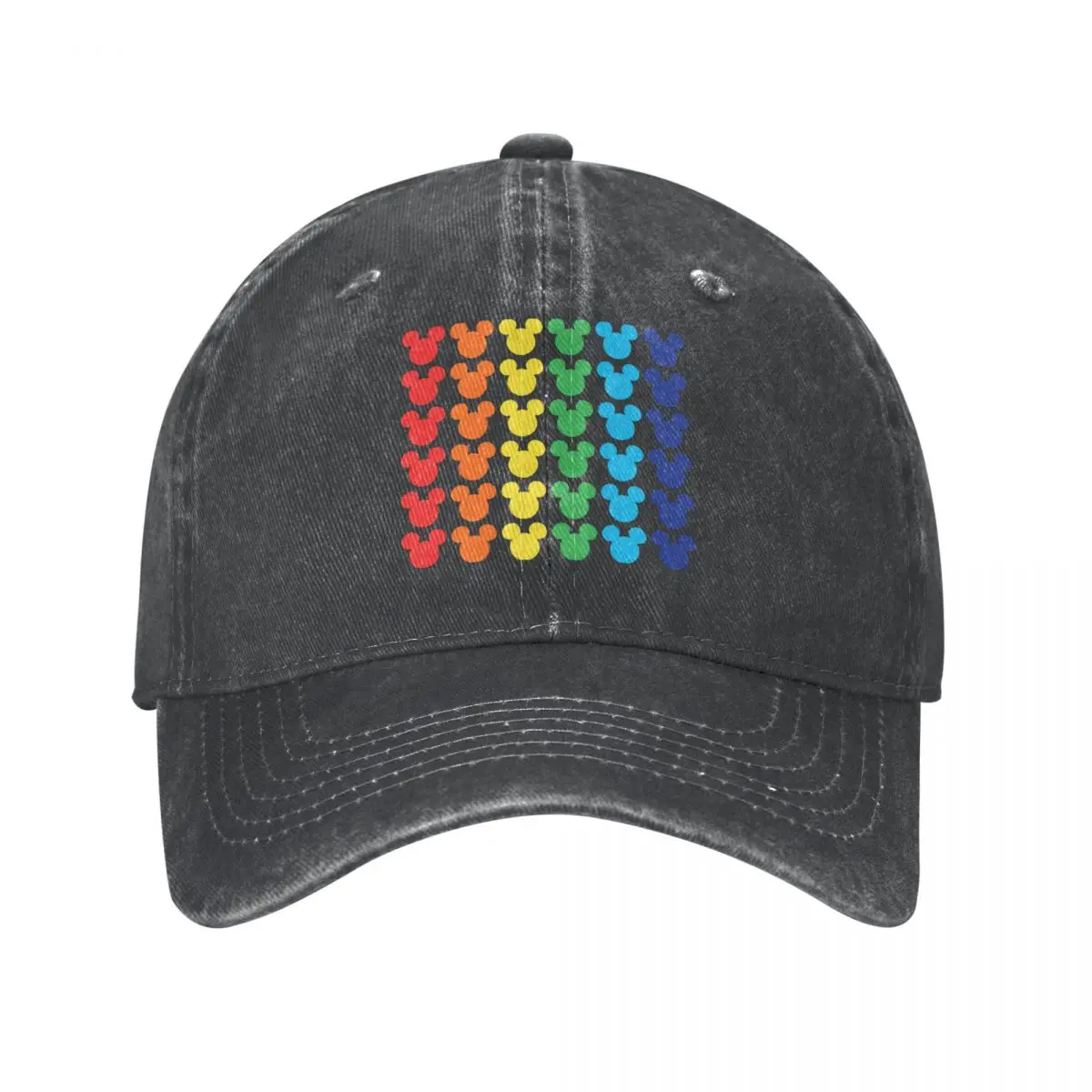 

Disney Mickey Mouse Baseball Caps Vintage Distressed Washed Rainbow Icons Headwear Unisex Outdoor Workouts Caps Hat