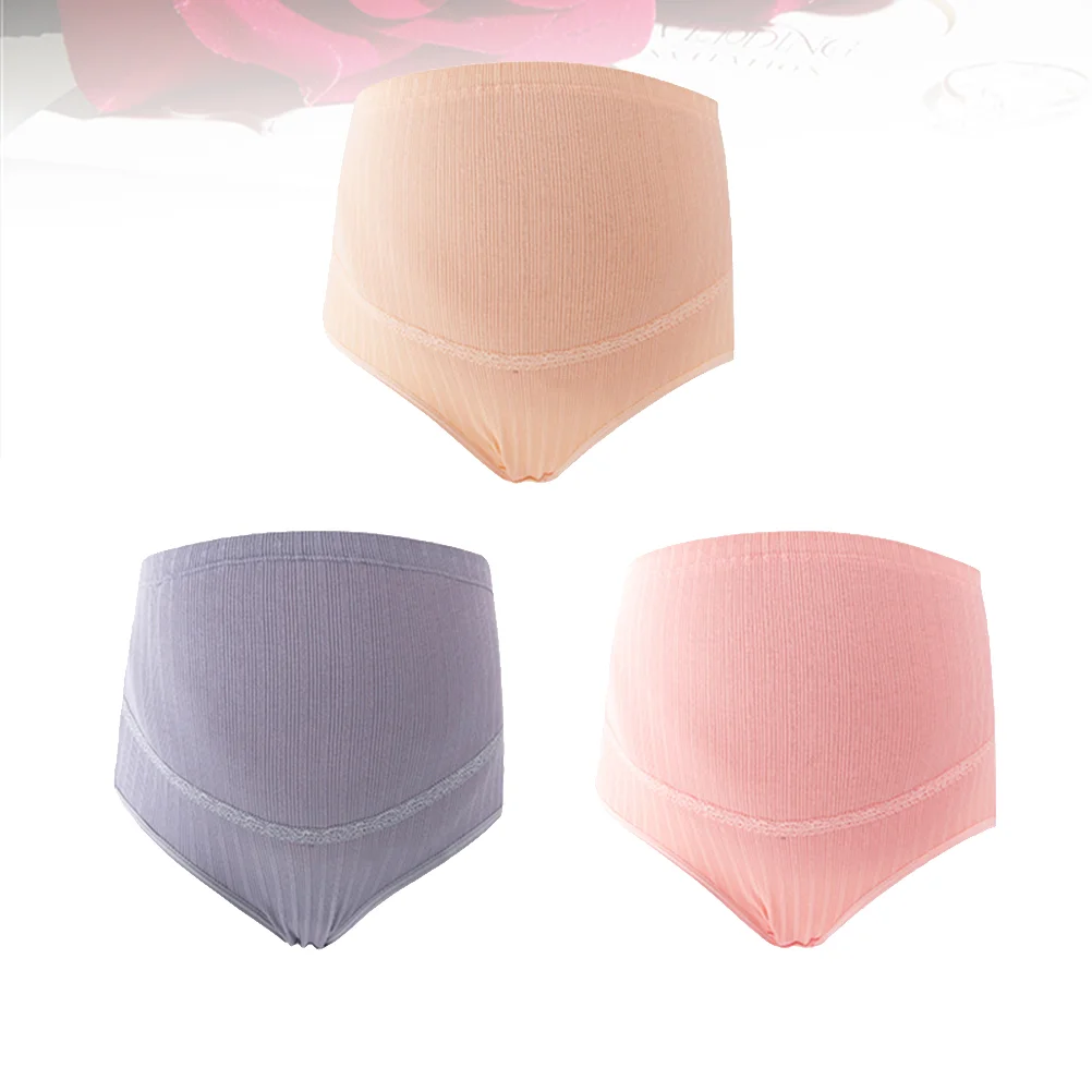 

3 Pcs Pregnant Women Maternity High Waist Pants Seamless Miss