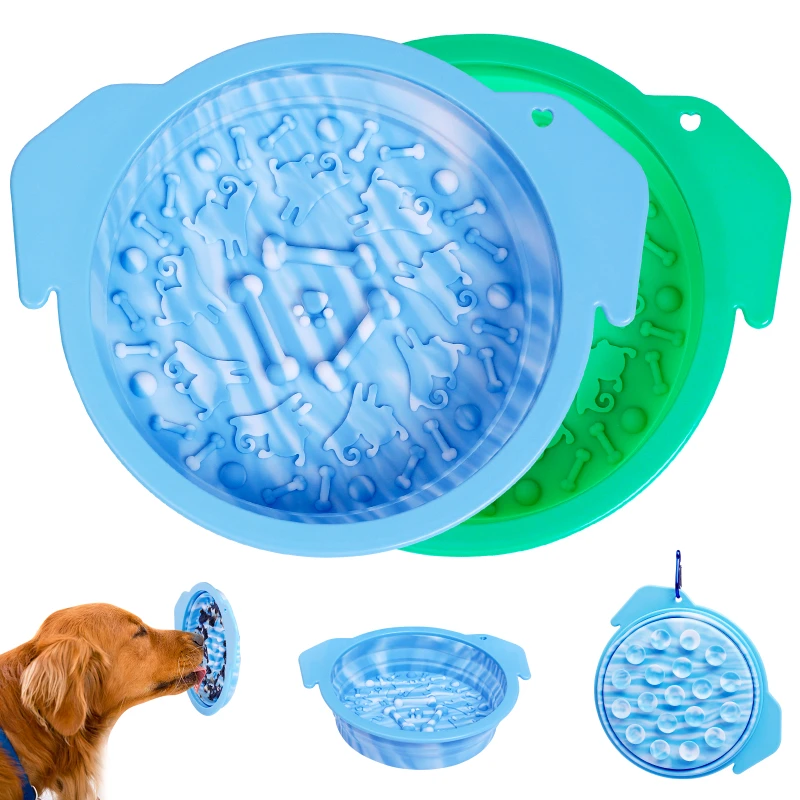 

Multi-function Suction Cup Licking Pad Foldable Slow Food Bowl Dog Basin Silicone Pet Bowl Dog Bowl Dog Supplies Dog Food Bowl