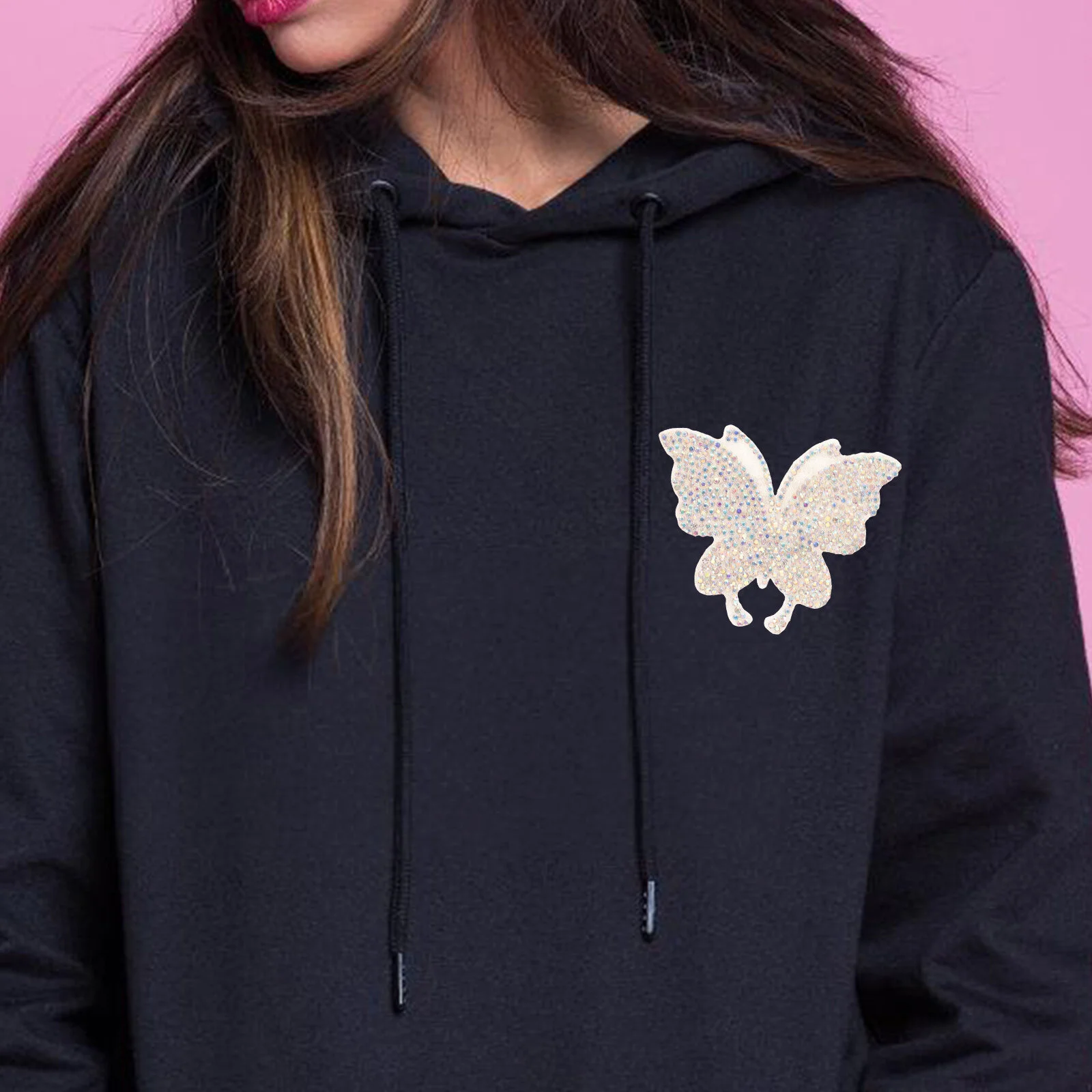 5 Pcs Beads Adhesive Butterfly Rhinestones Sticker Decor Bling Costume Stickers Gems Car Diamond Clothing