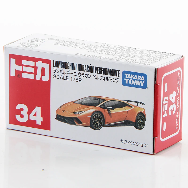 

Takara Tomy Tomica 1:62 Lamborghini Huracan перфорированная металлическая литая модель автомобиля игрушечный автомобиль новый № 34