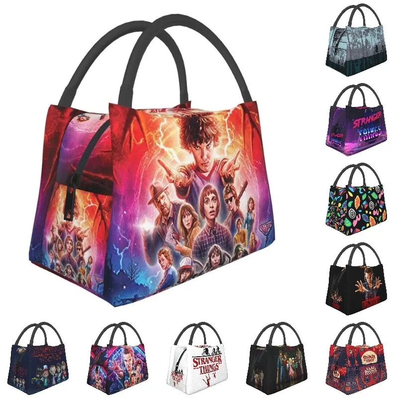 

Custom Stranger Things Lunch Bags Men Women Cooler Thermal Insulated Lunch Boxes for Work Pinic or Travel