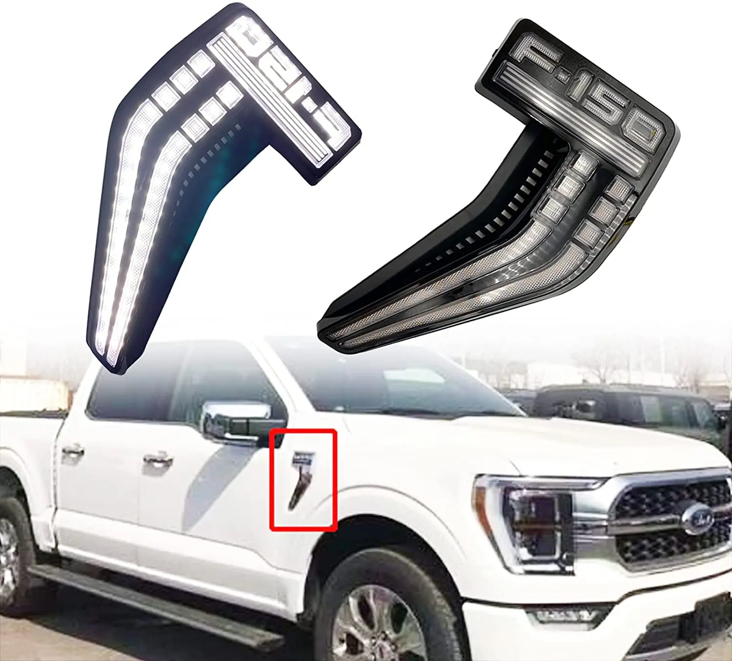 Фара для переднего крыла грузовика светодиодный передний боковой маркер Белый DRL